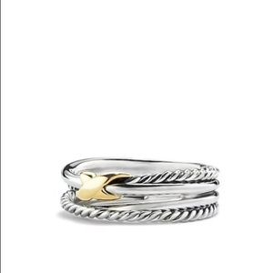 David Yurman X Crossover Ring with 18K gold